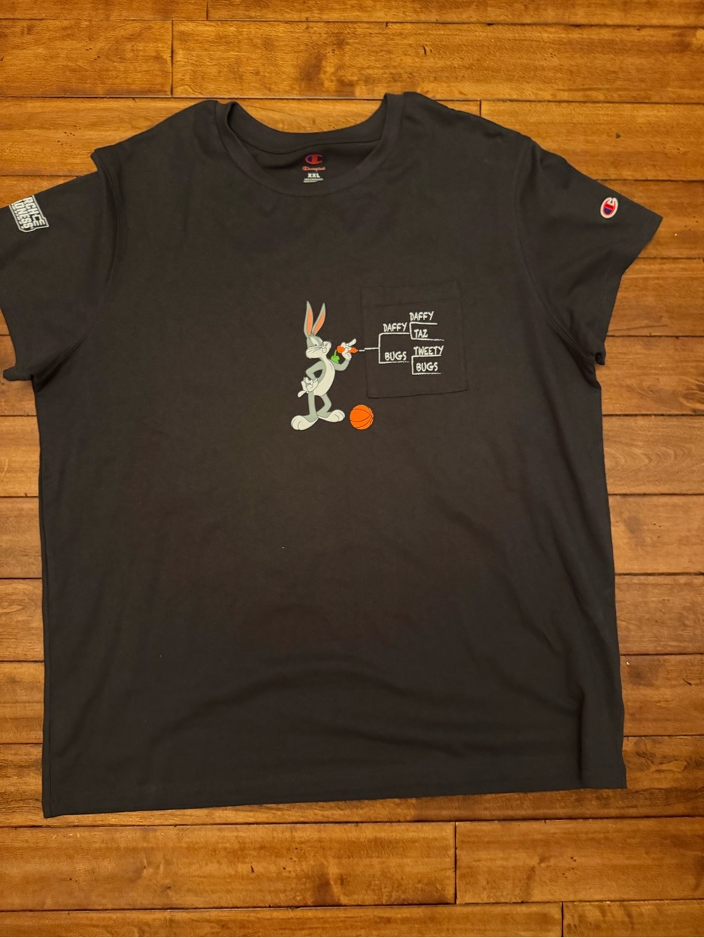 Champion Space Jam Looney Tunes Bugs Bunny Tee Black Men’s 2XL - Picture 2 of 4